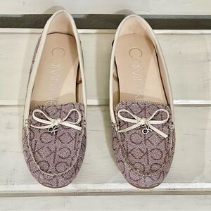 Calvin Klein Linca Monogram Flat Loafers Women’s Size 6 1/2